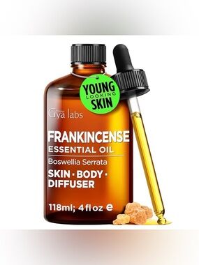 Gya Labs Frankincense Essential Oil - 4 Fl Oz - for Hair, Skin, Diffuser